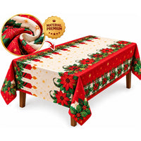 COMBO MANTEL + FUNDAS NAVIDEÑAS