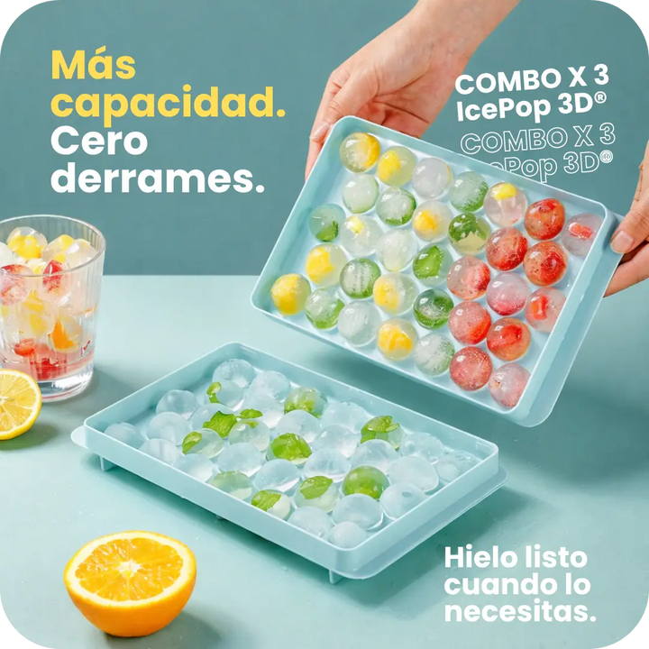 MOLDE HIELOS ICEPOP 3D